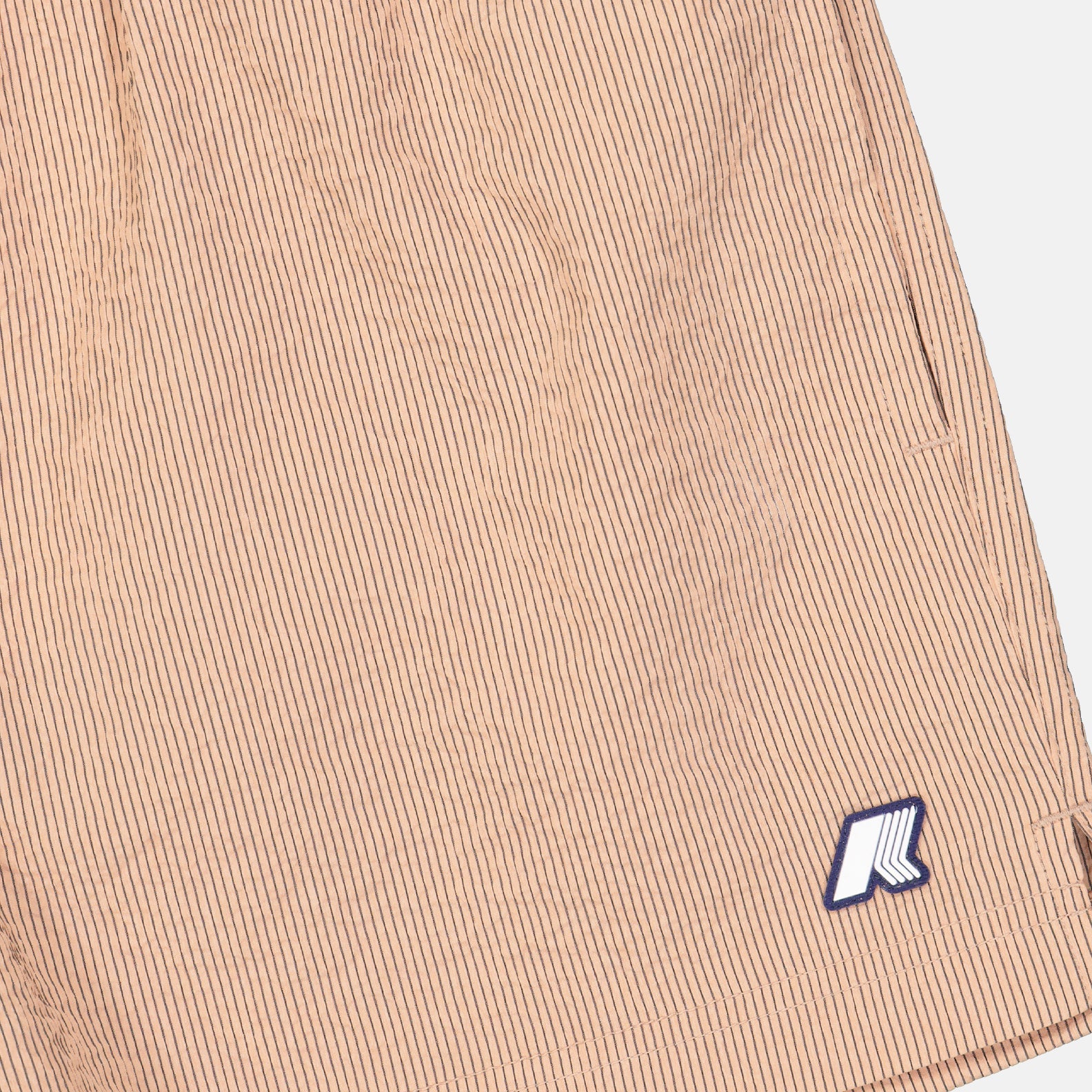 swim shorts, luxury swimwear, K-Way shorts, light pink swim shorts, men's beachwear