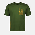 Imagen de la camiseta clásica color caqui con letras de K-Way para hombres - Temporada Primavera-Verano 2024 - Vista Frontal