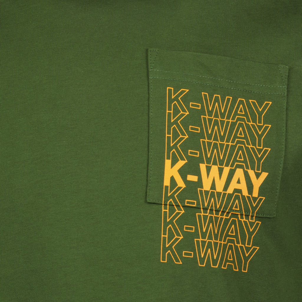 K-Wayのメンズ用クラシックカーキTシャツの文字入り画像 - シーズン春夏2024 - 詳細ビュー 1
