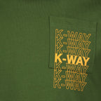 Imagen de la camiseta clásica color caqui con letras de K-Way para hombres - Temporada Primavera-Verano 2024 - Vista Detalle 1