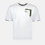 luxury t-shirt, K-Way, white-green t-shirt, designer tee, high-end fashion