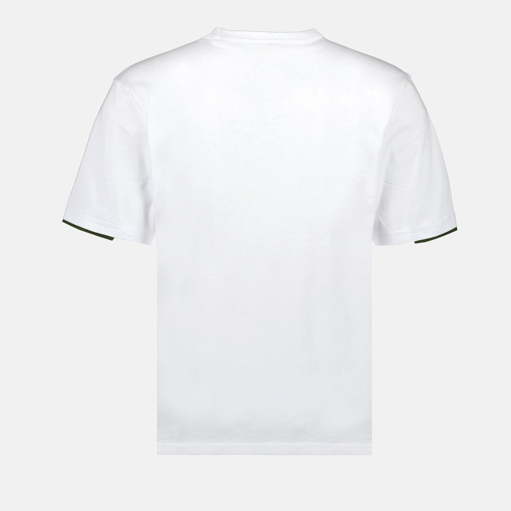 luxury t-shirt, K-Way, white-green t-shirt, designer tee, high-end fashion