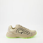 Dior sneakers, beige microfiber shoes, luxury footwear, B30 sneakers, high-end fashion