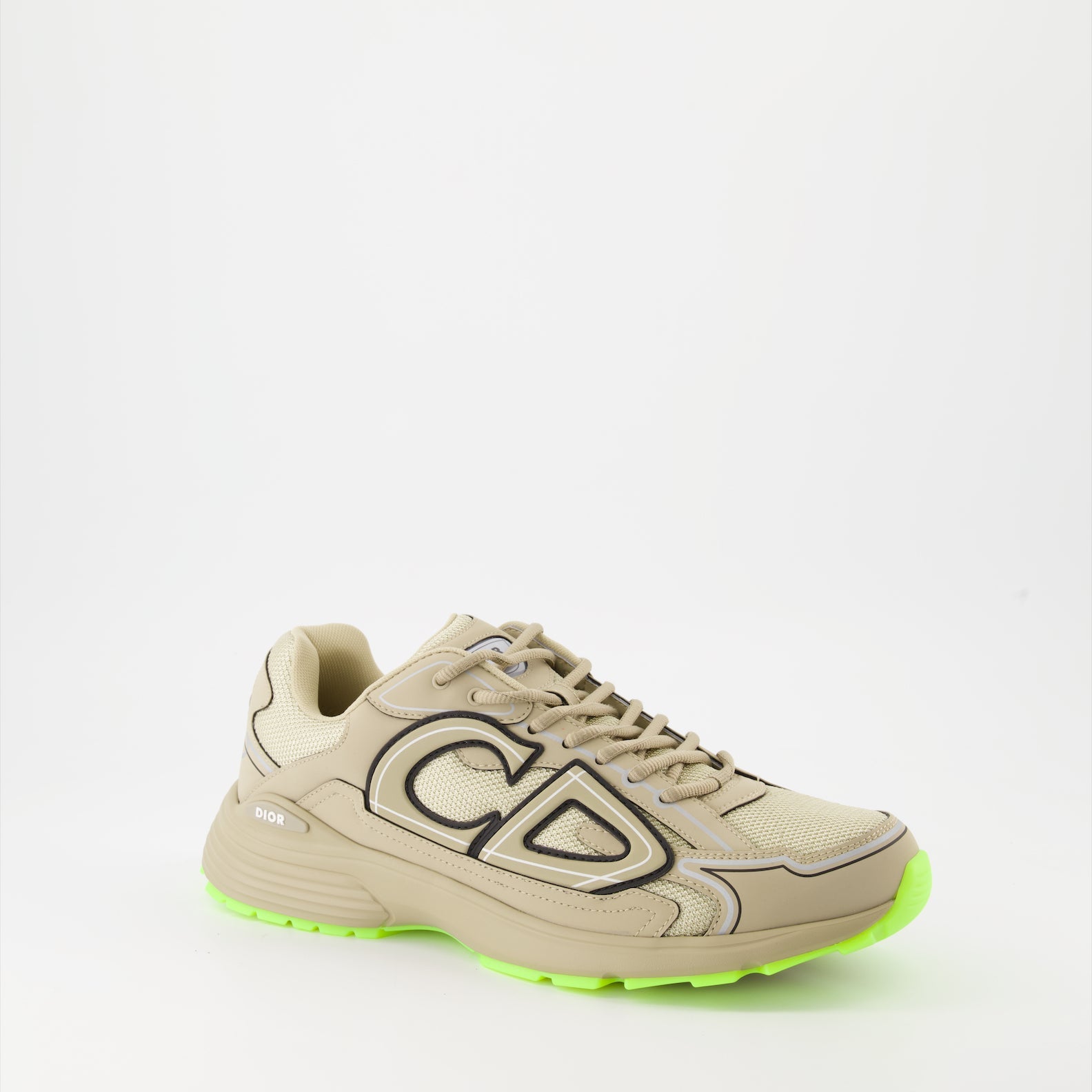 Dior sneakers, beige microfiber shoes, luxury footwear, B30 sneakers, high-end fashion