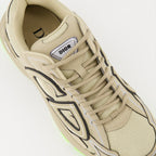 Dior sneakers, beige microfiber shoes, luxury footwear, B30 sneakers, high-end fashion