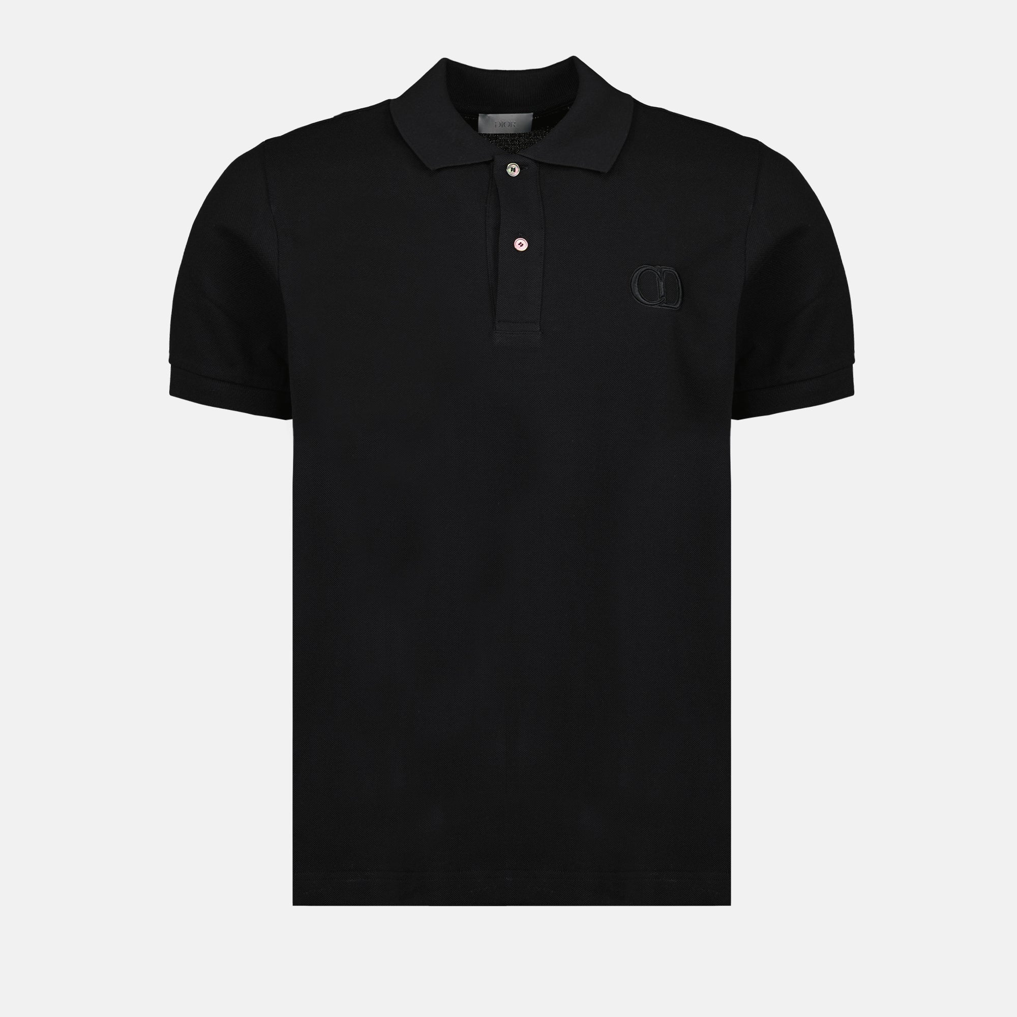 Dior polo shirt, black cotton polo, luxury men's wear, premium cotton clothing, elegant men's fashion