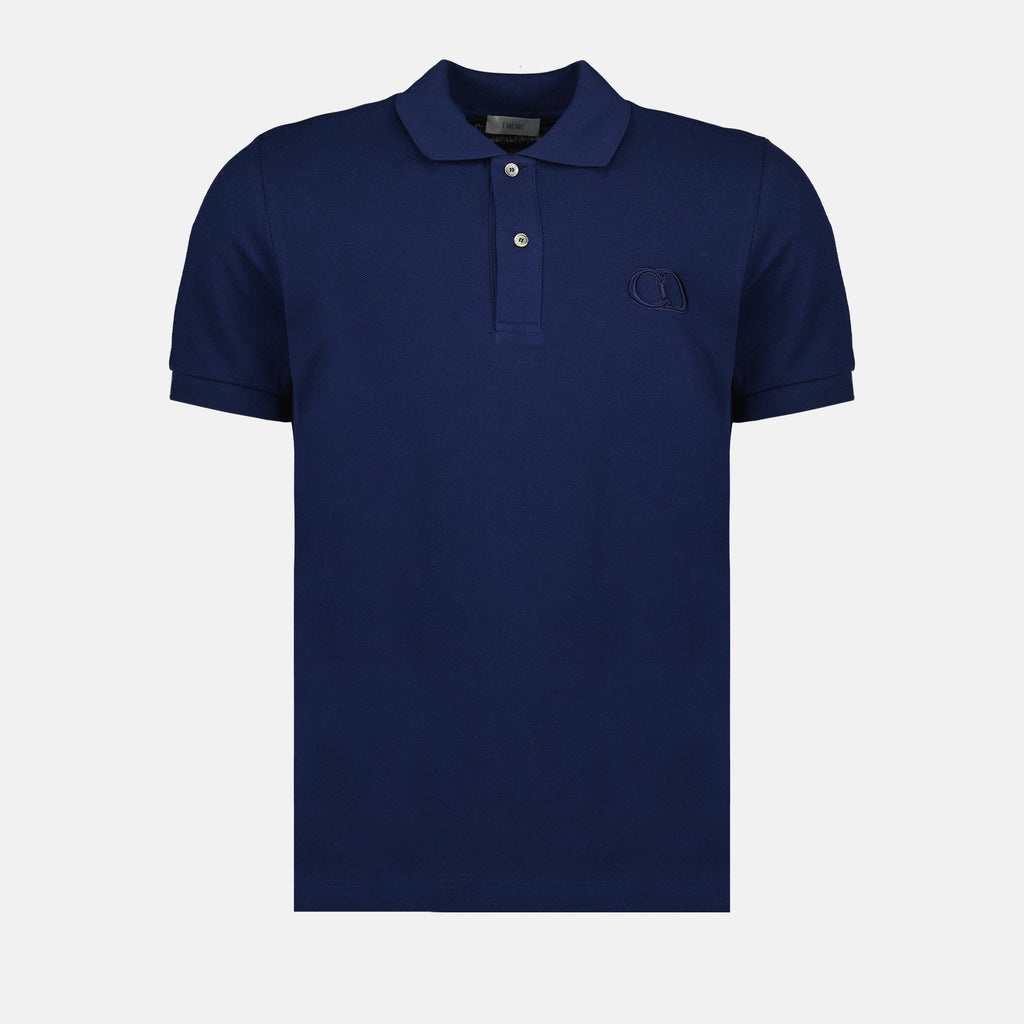 Dior Polo, Blue Cotton Piqué, Men's Fashion, Stylish Polo, Elegant Shirt