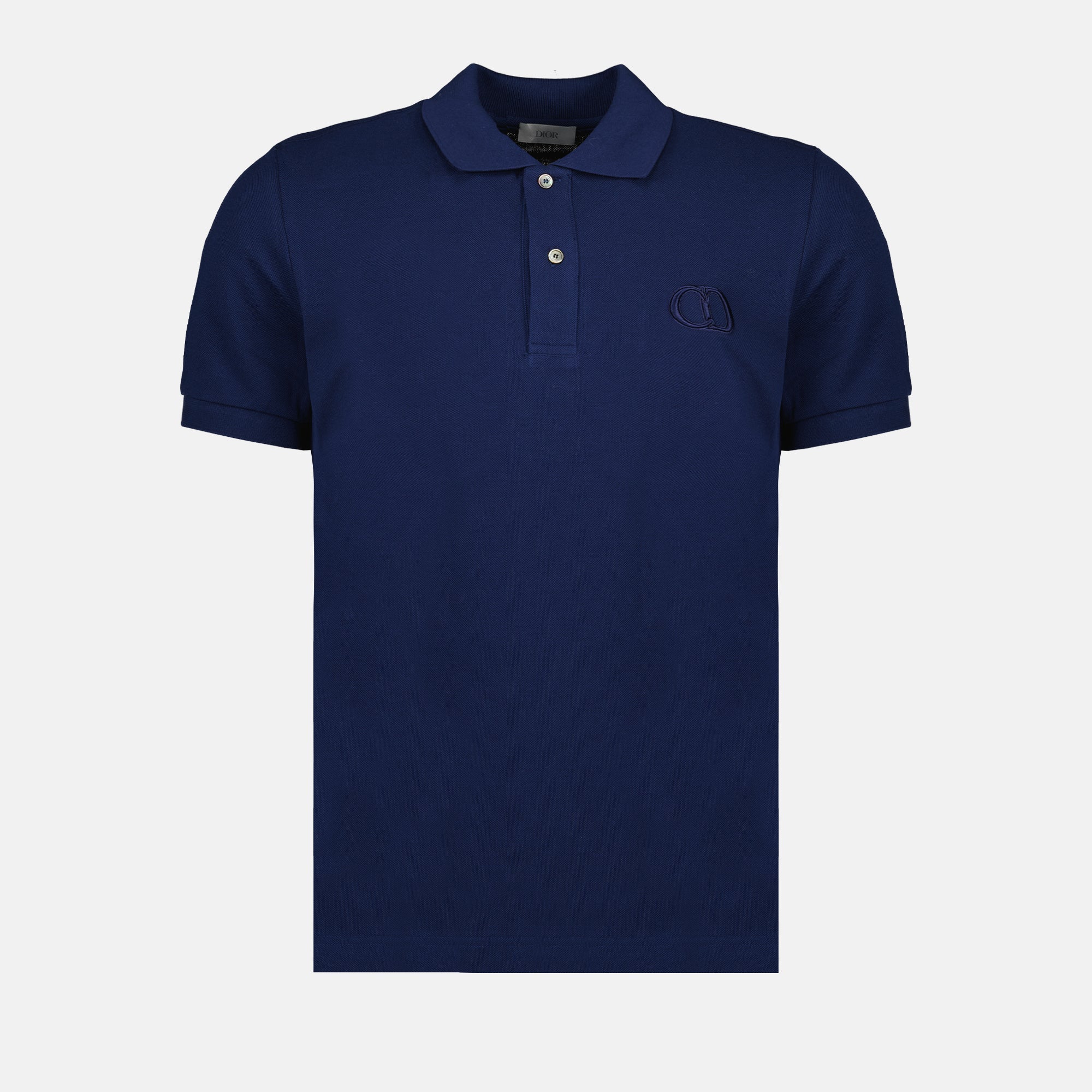 Dior Polo, Blue Cotton Piqué, Men's Fashion, Stylish Polo, Elegant Shirt