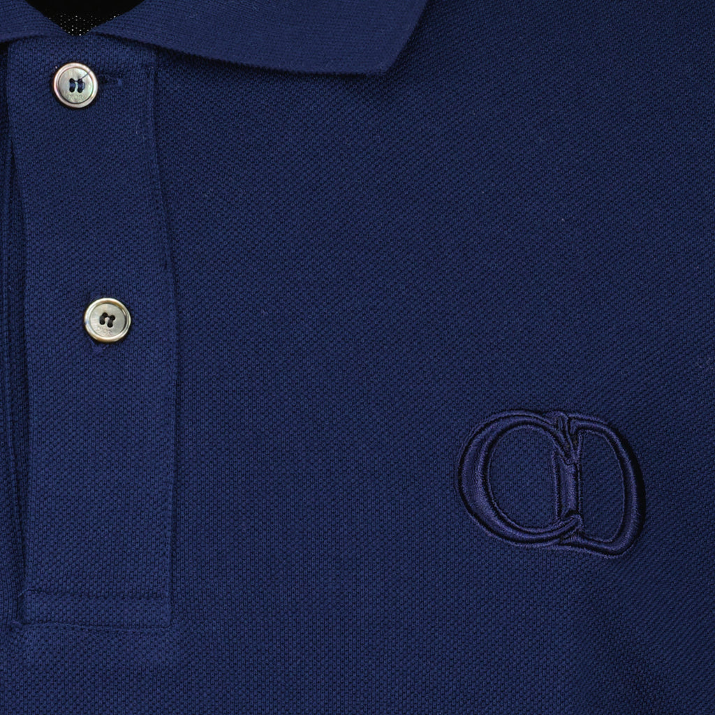 Dior Polo, Blue Cotton Piqué, Men's Fashion, Stylish Polo, Elegant Shirt