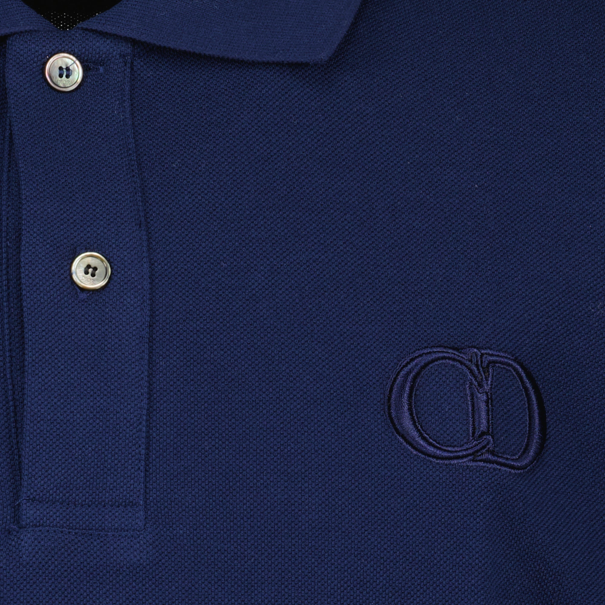 Dior Polo, Blue Cotton Piqué, Men's Fashion, Stylish Polo, Elegant Shirt