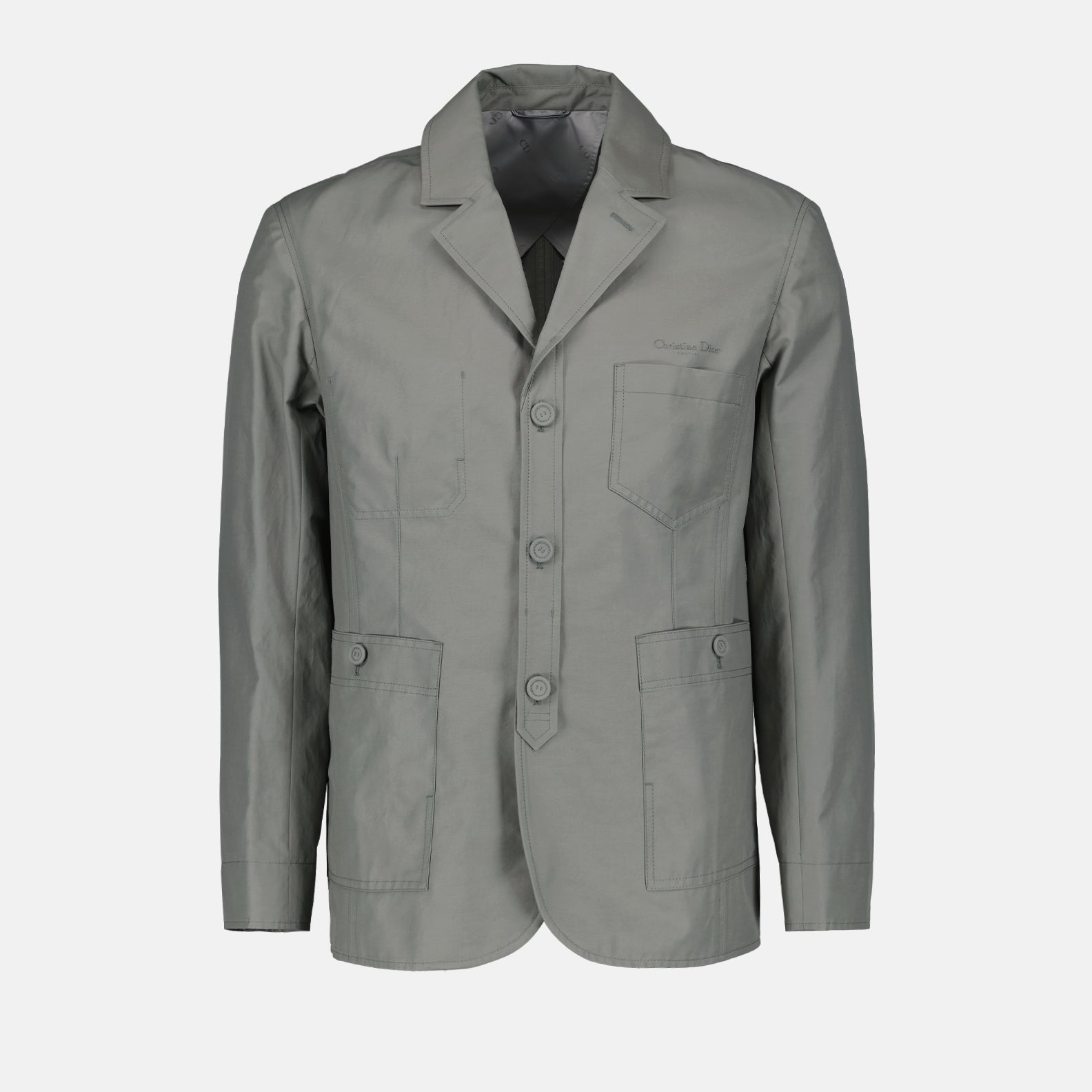 Image of Workwear Cotton Blend Jacket by Dior for Men - Season Spring-Summer 2024 - Front View