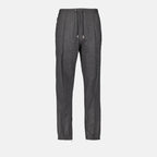 Dior, Grey Jogging Pants, Luxury Wool Pants, Casual Elegance, High-End Fashion