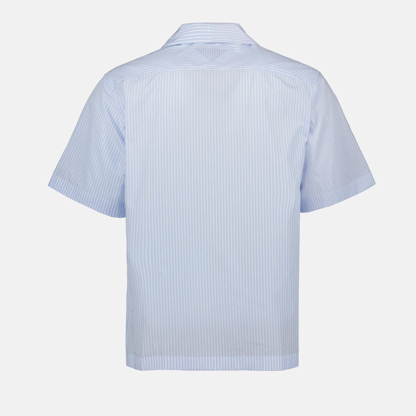 Prada striped shirt, luxury men's shirt, blue and white shirt, high-end men's fashion, refined men's clothing