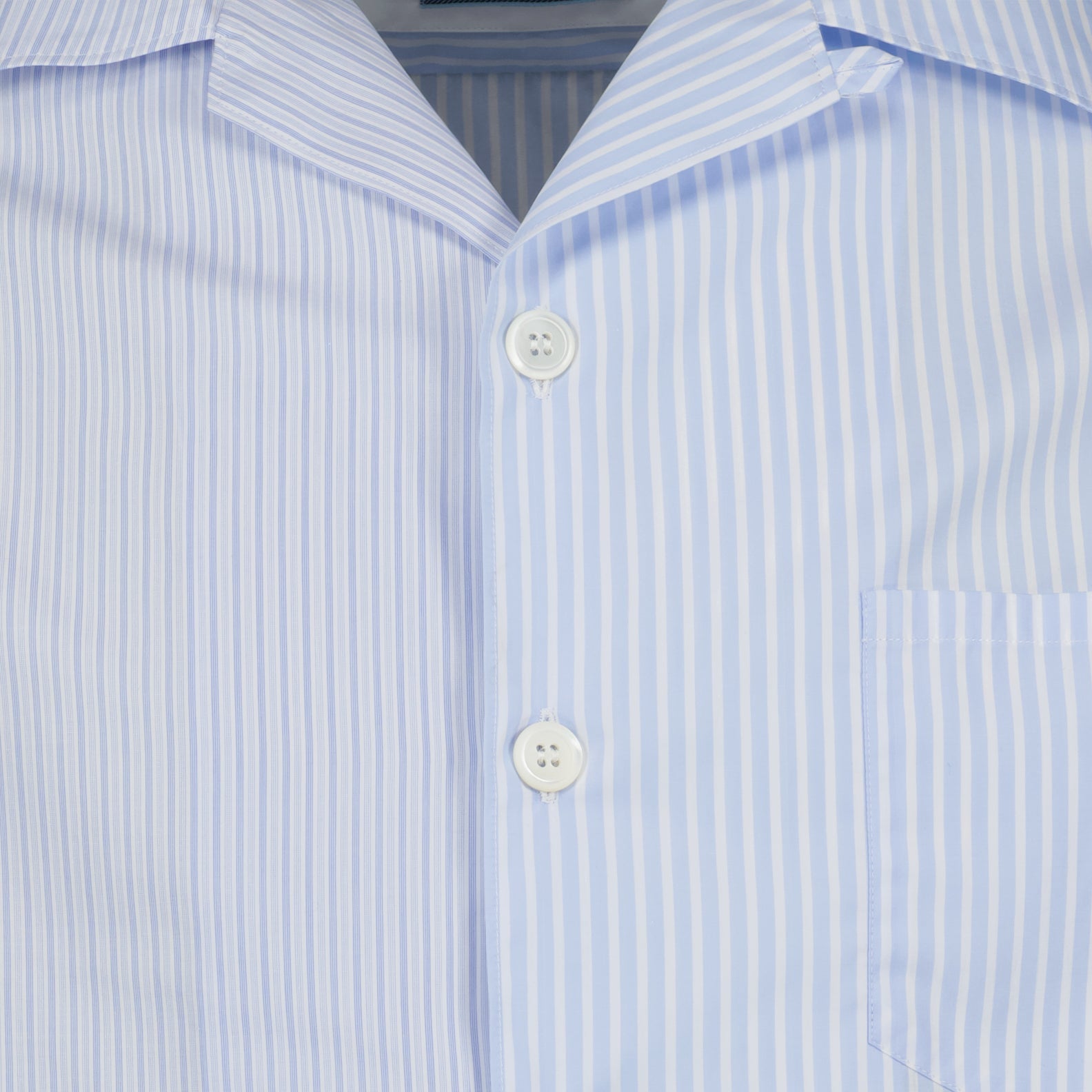 Prada striped shirt, luxury men's shirt, blue and white shirt, high-end men's fashion, refined men's clothing