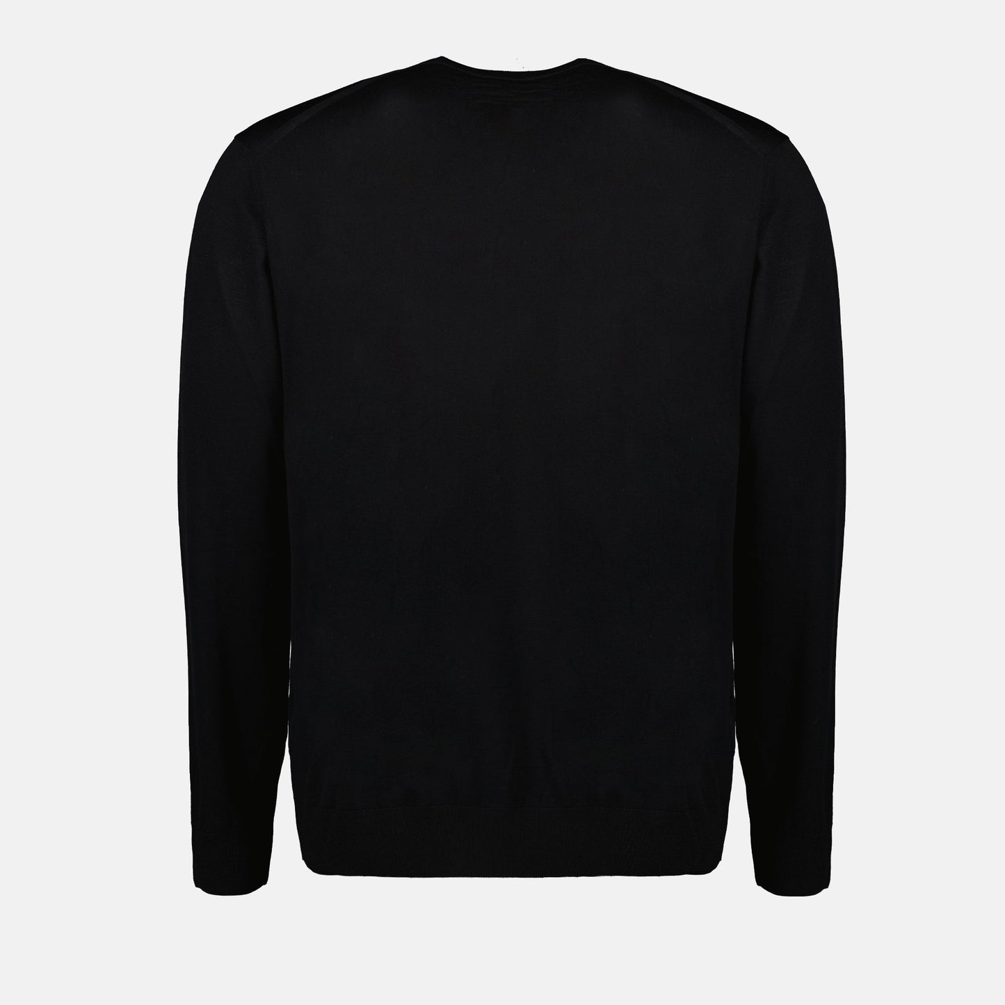 Prada, black wool sweater, luxury knitwear, designer garment, high-end fashion