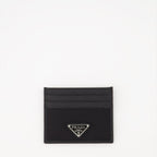 card holder, Saffiano leather, Re-Nylon, black card holder, accessories
