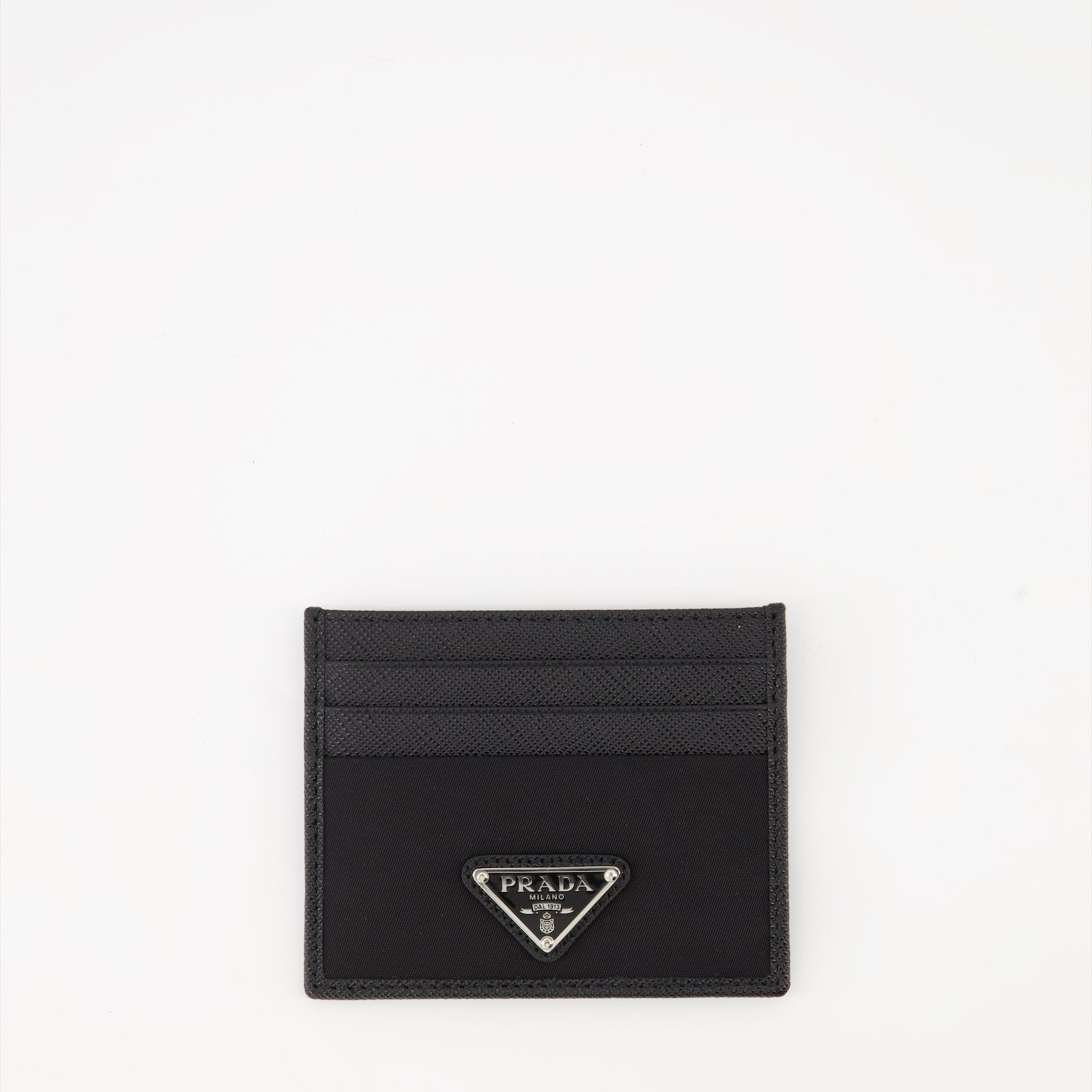 card holder, Saffiano leather, Re-Nylon, black card holder, accessories