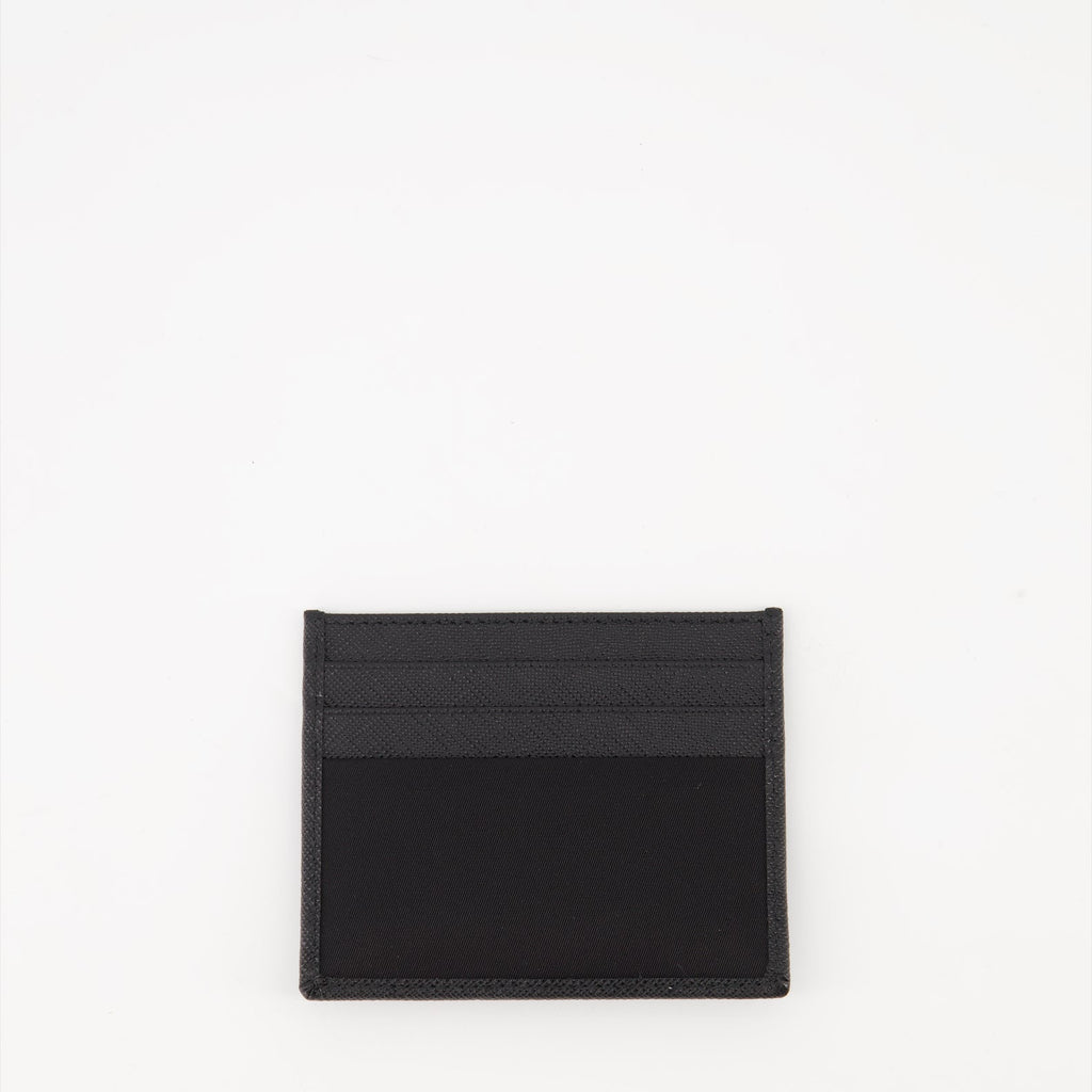 card holder, Saffiano leather, Re-Nylon, black card holder, accessories