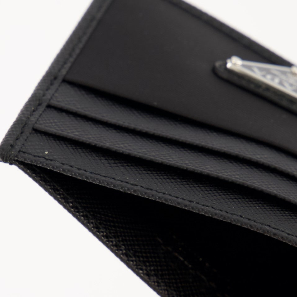 card holder, Saffiano leather, Re-Nylon, black card holder, accessories