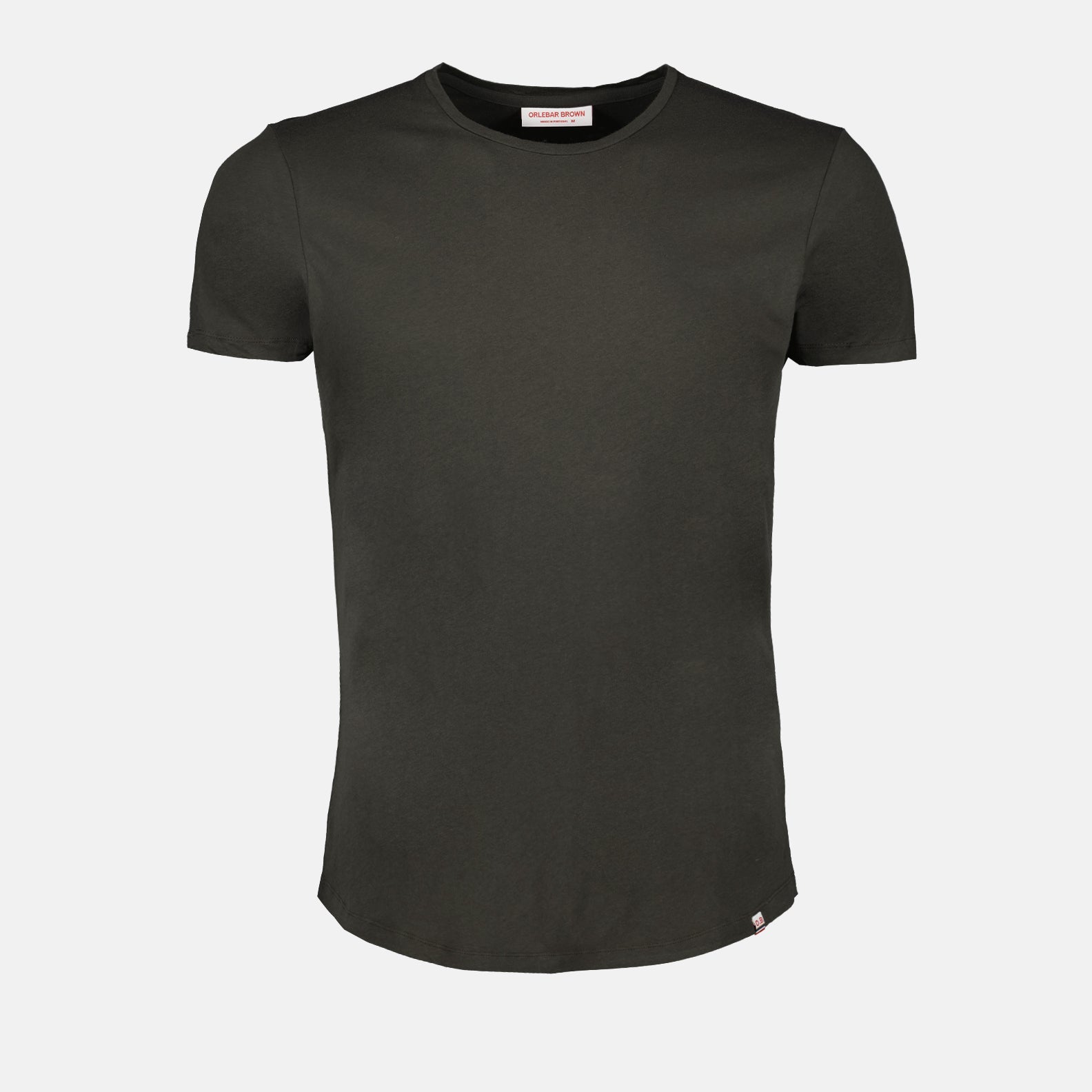 Orlebar Brown, OB-T T-shirt, luxury cotton T-shirt, taupe T-shirt, designer wardrobe essentials