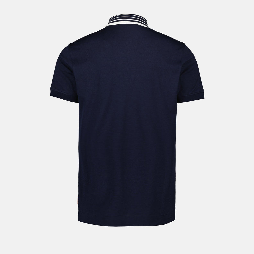 Orlebar Brown, Polo Dominic, Midnight Blue Polo, Luxury Menswear, Premium Cotton Polo