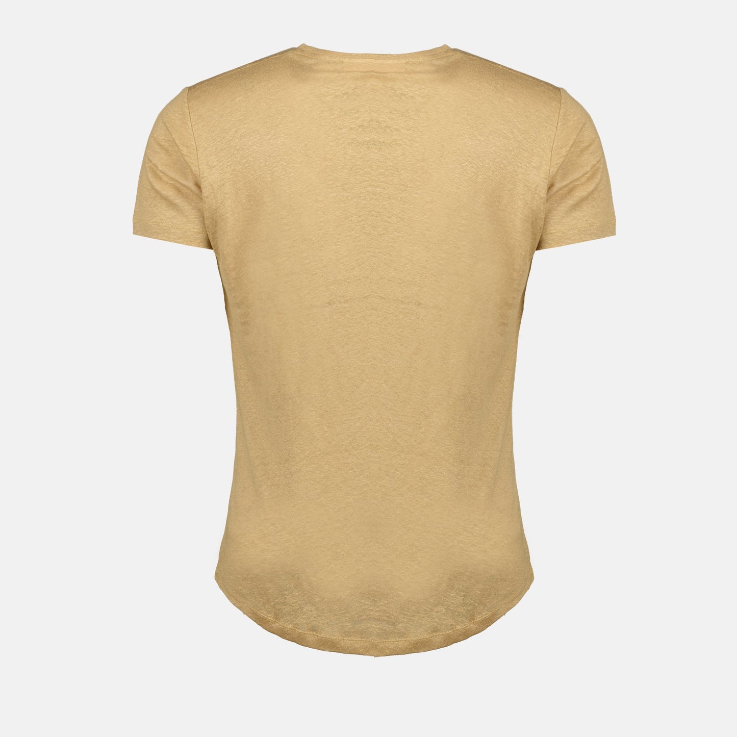 Linen T-shirt, Orlebar Brown, Beige T-shirt, Luxury Apparel, Elegant Casual Wear