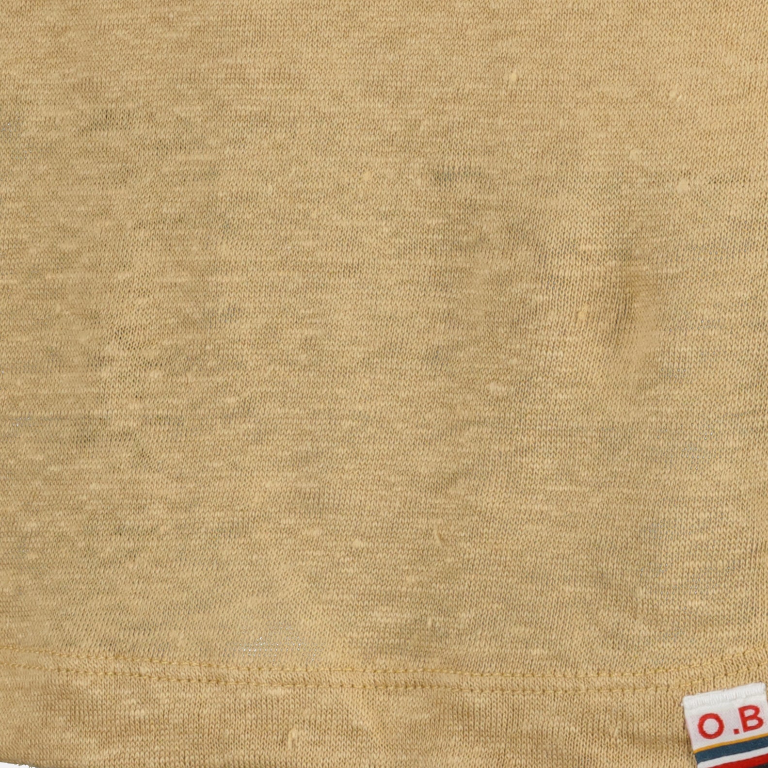 Linen T-shirt, Orlebar Brown, Beige T-shirt, Luxury Apparel, Elegant Casual Wear