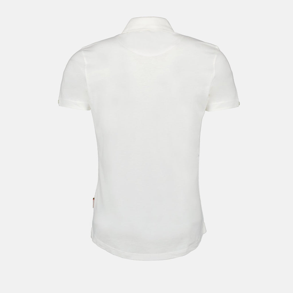 luxury polo, cotton silk blend, Orlebar Brown polo, elegant white polo, high-end menswear