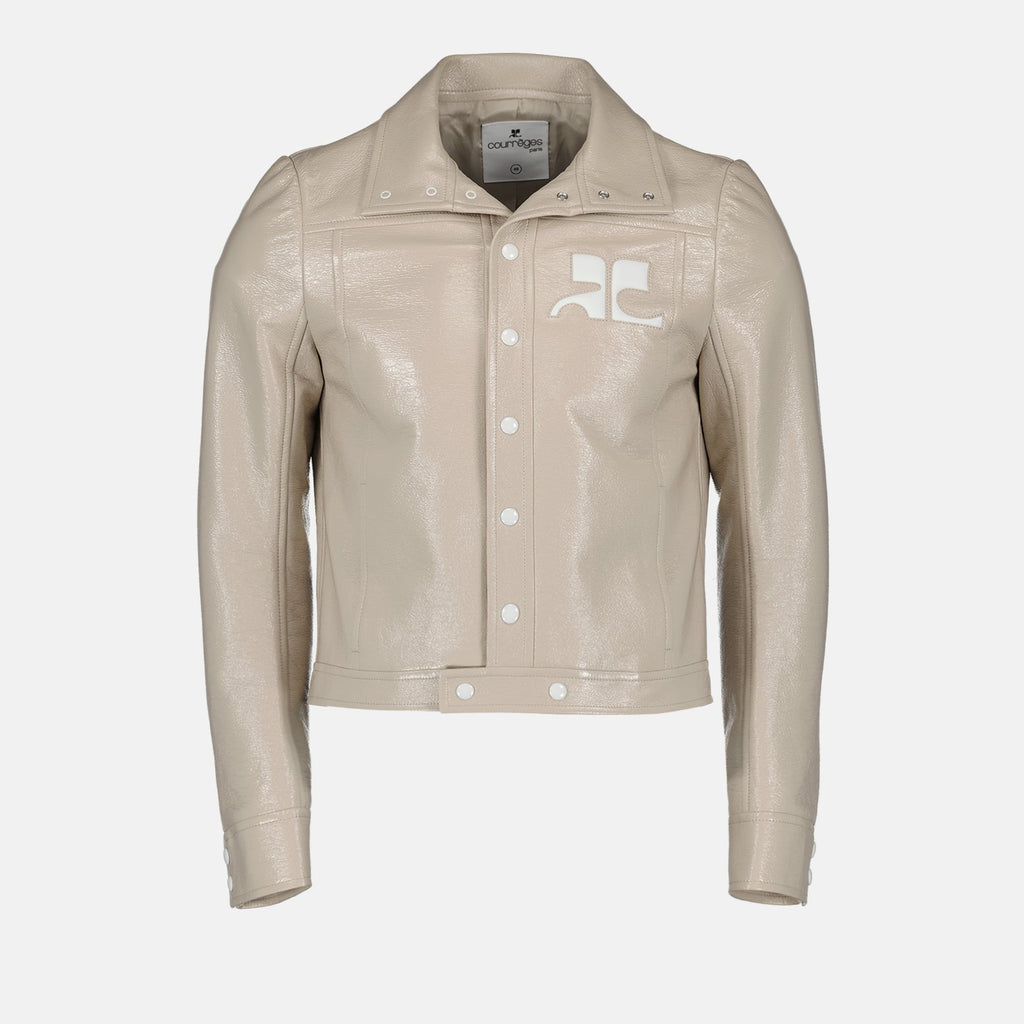 Veste en Vinyle Beige