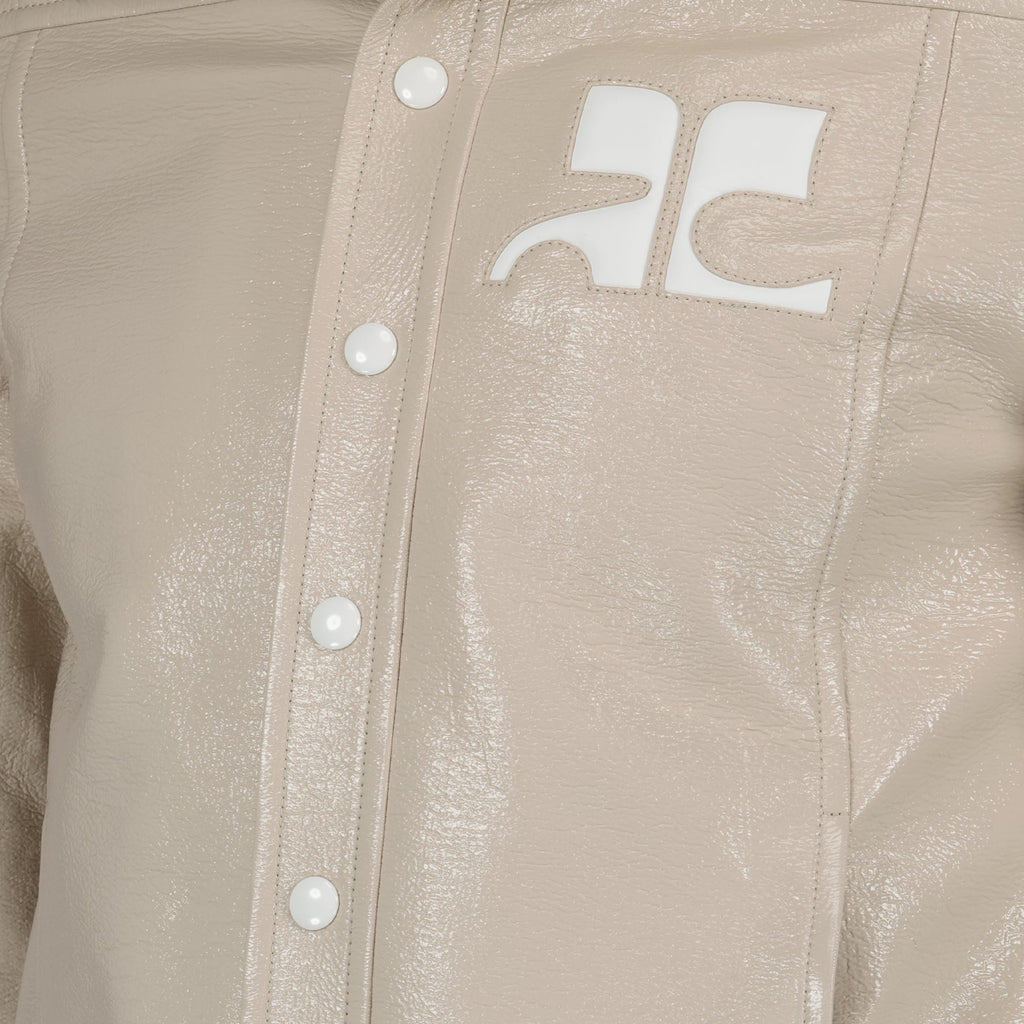 Veste en Vinyle Beige