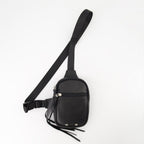 Image of Grained Leather Canvas Messenger Bag by Courreges for Men - Season Autumn-Winter 2024 - Front View