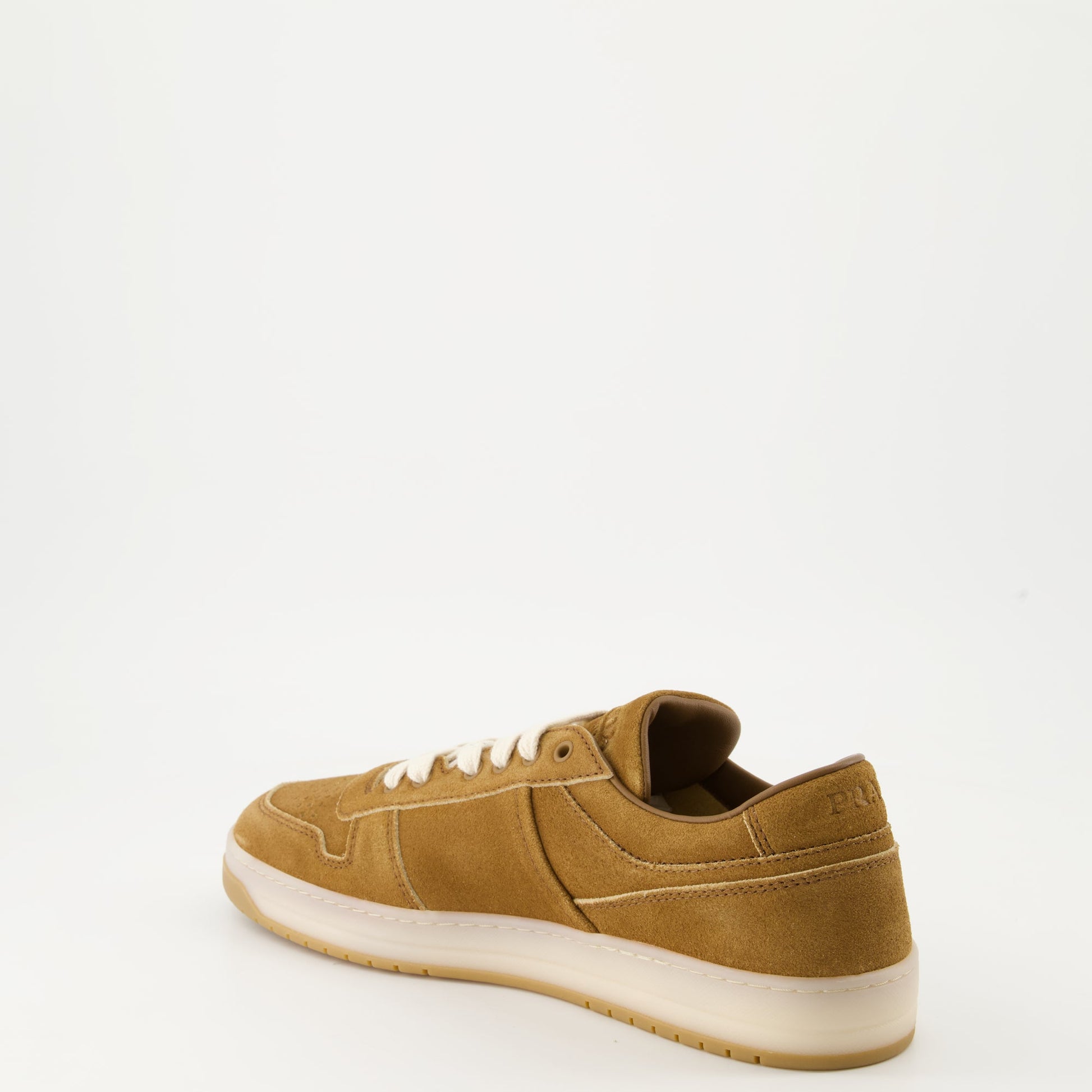 Prada sneakers, suede sneakers, brown leather sneakers, urban style, luxury footwear