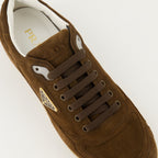 suede sneakers, Prada trail shoes, autumn winter footwear, brown suede trainers, luxury sneakers