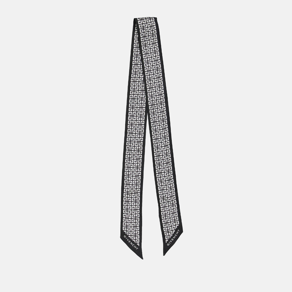 Givenchy silk bandeau, 4G print scarf, luxury accessories, black and white bandeau, designer silk scarf