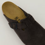 Image de mules Boston brunes de Birkenstock pour unisexe - Saison Automne-Hiver 2024 - Vue détail produit 2