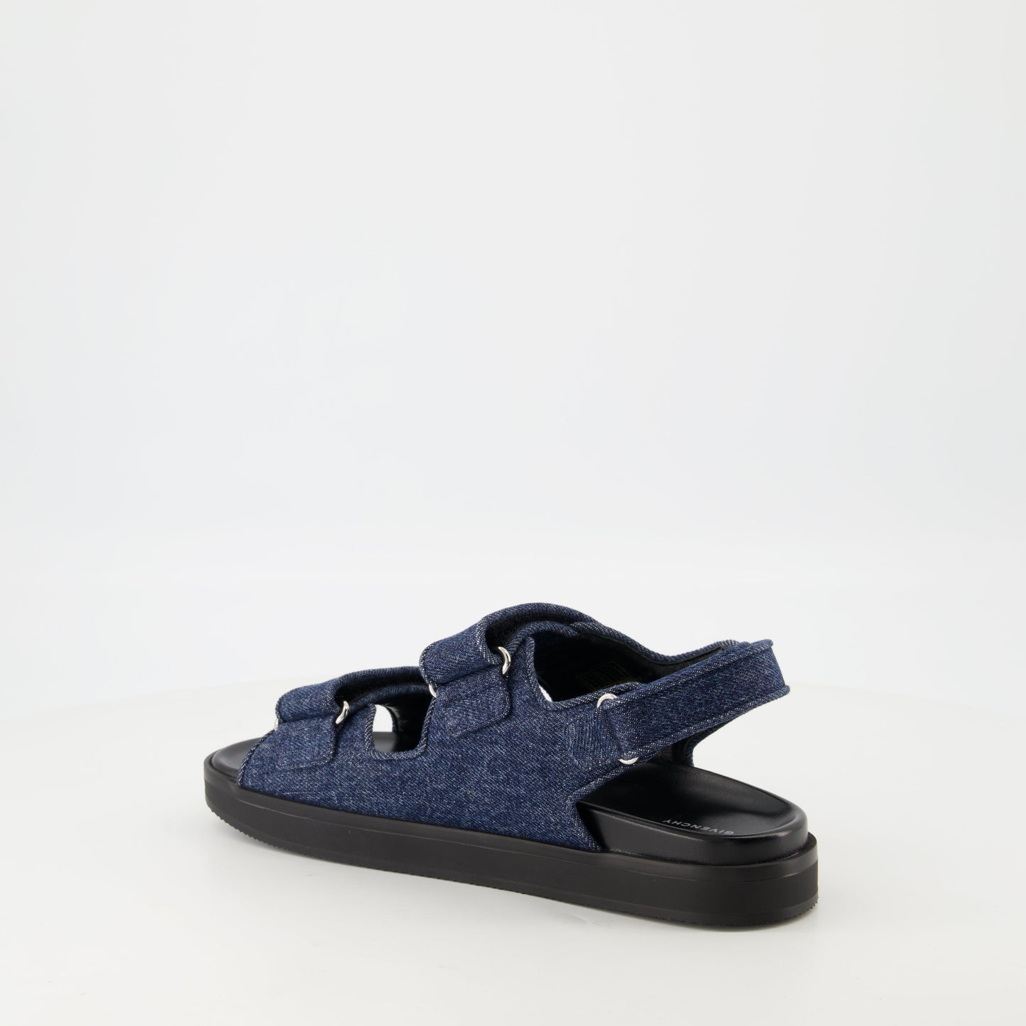 denim sandals, hook and loop fastening, Givenchy sandals, spring-summer 2025 fashion, casual footwear