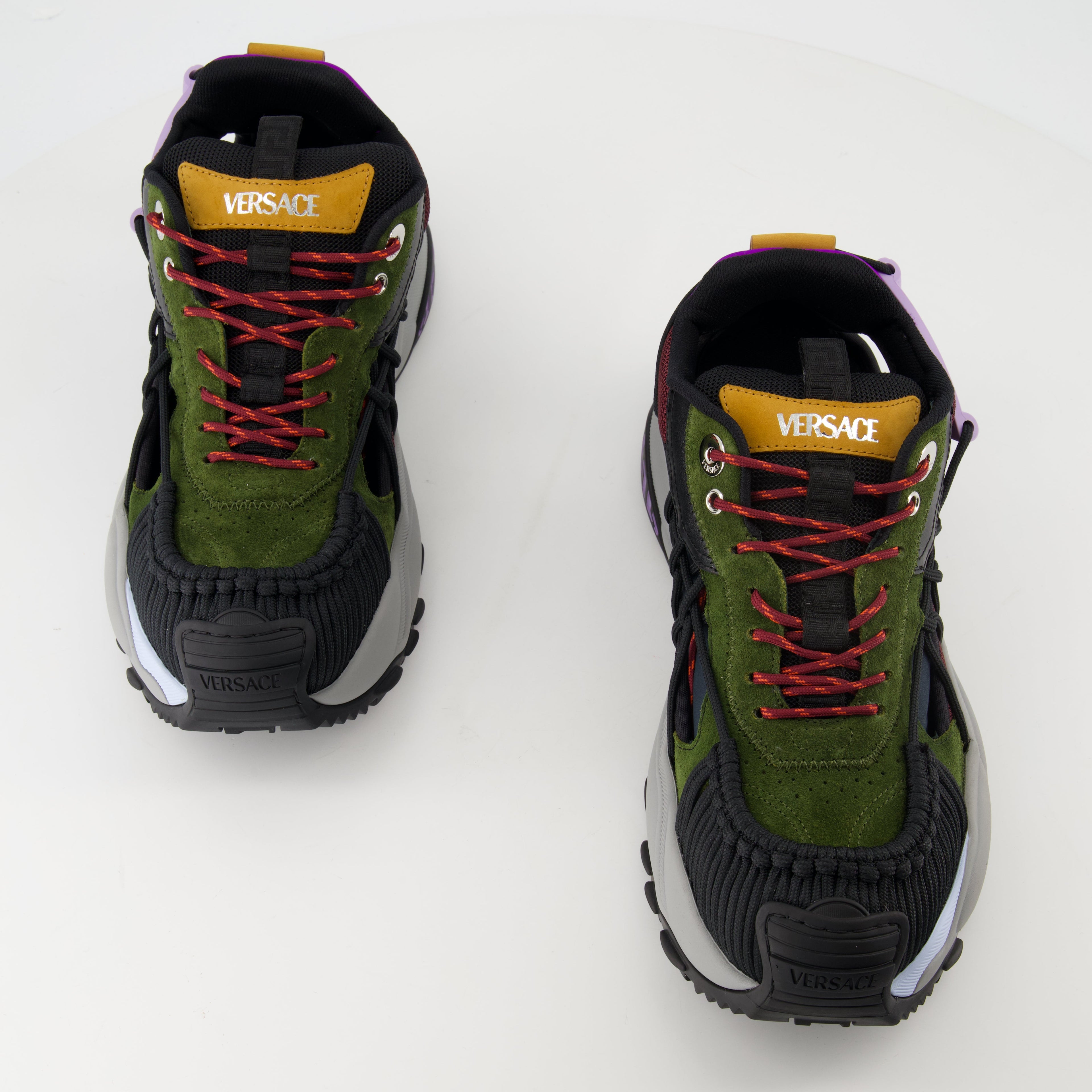 Mercury M_VS_01, green sneakers, Versace footwear, technical fabric sneakers, modern design sneakers