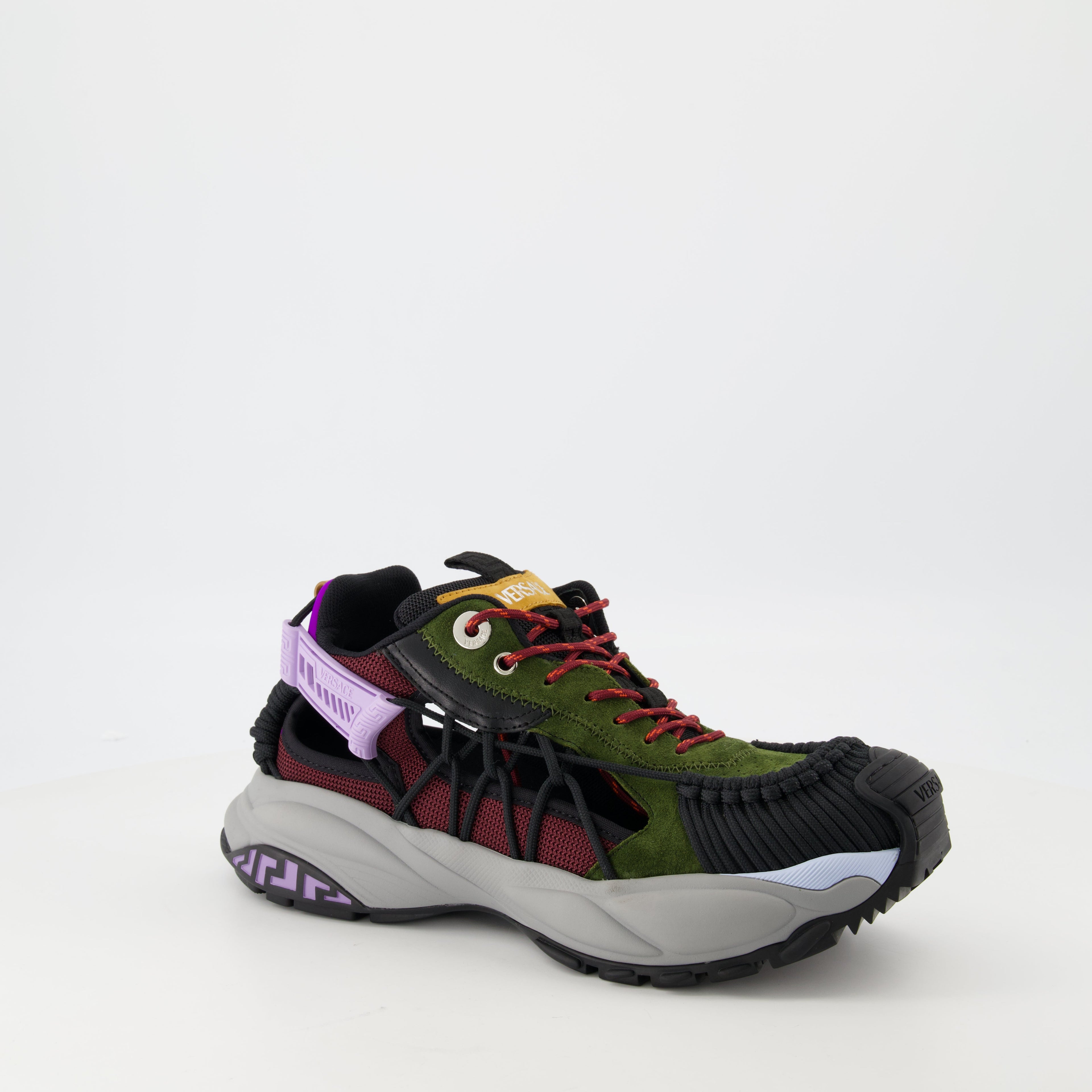 Mercury M_VS_01, green sneakers, Versace footwear, technical fabric sneakers, modern design sneakers