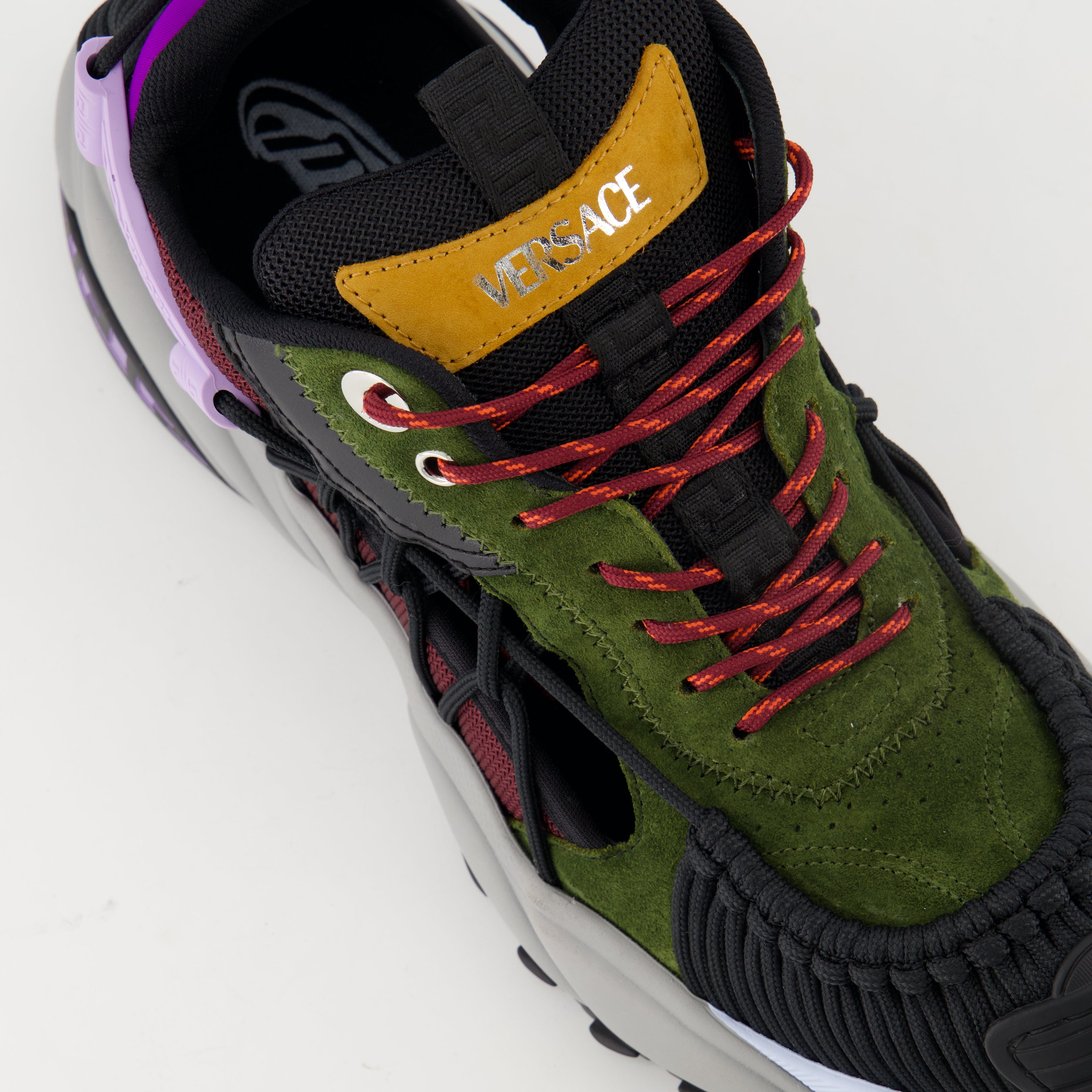 Mercury M_VS_01, green sneakers, Versace footwear, technical fabric sneakers, modern design sneakers