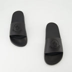 Bild von schwarzen Slides von Moncler für Männer - Saison Frühling-Sommer 2026 - Obenansicht Paar