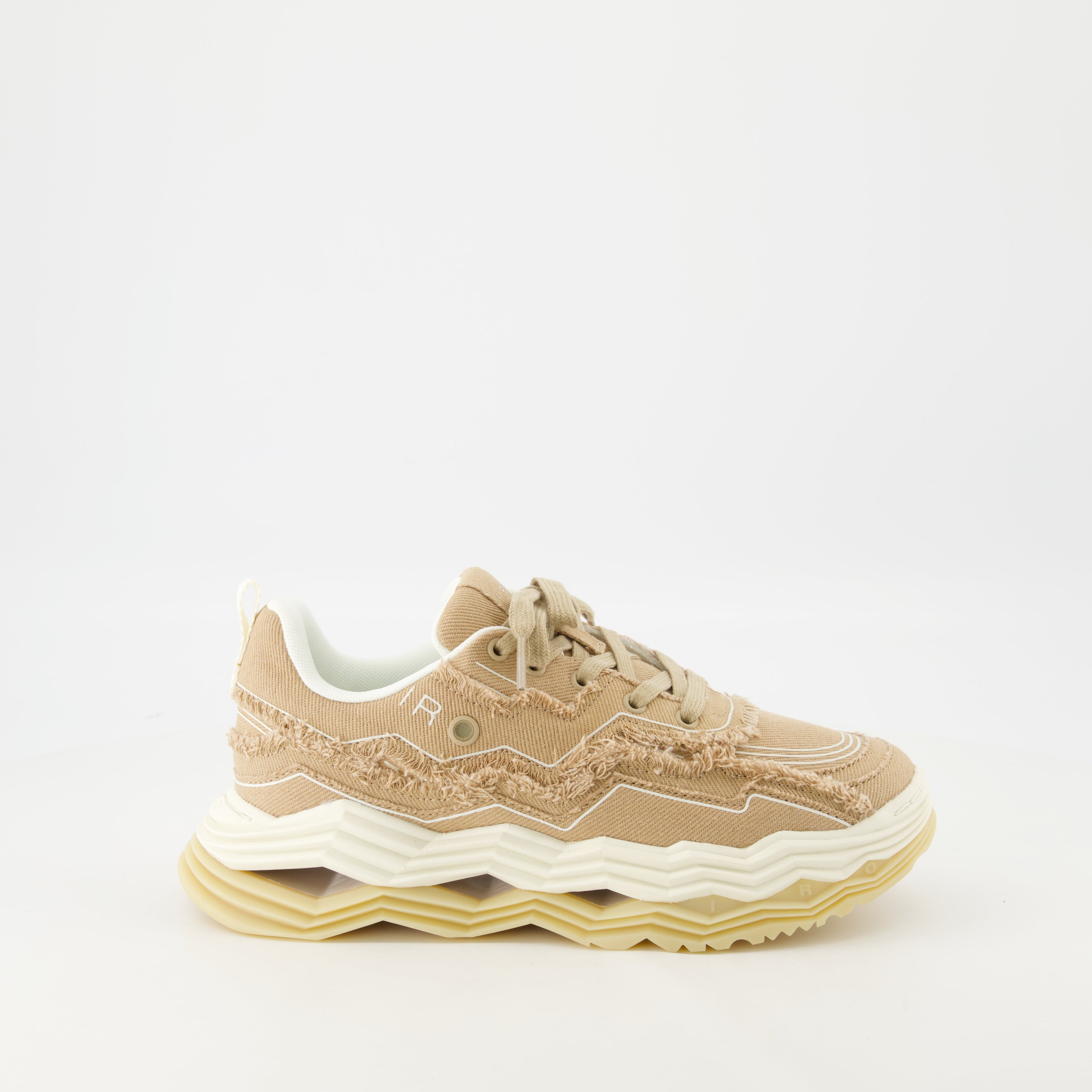 Wave sneakers, canvas sneakers, Iro footwear, beige sneakers, contemporary style