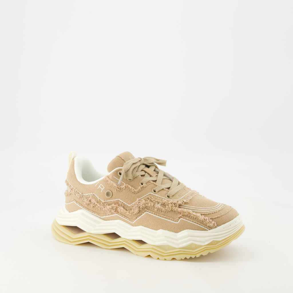 Wave sneakers, canvas sneakers, Iro footwear, beige sneakers, contemporary style