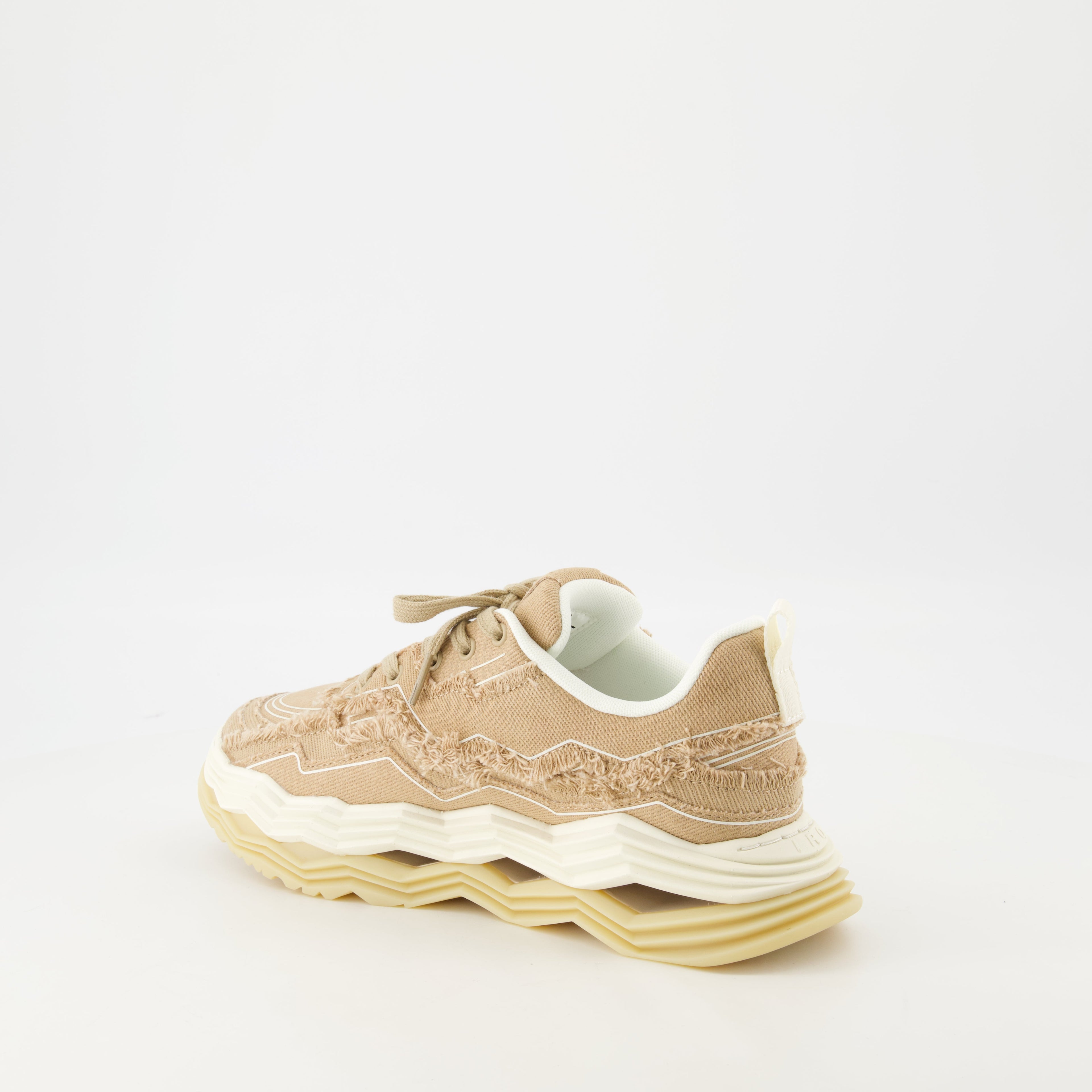 Wave sneakers, canvas sneakers, Iro footwear, beige sneakers, contemporary style