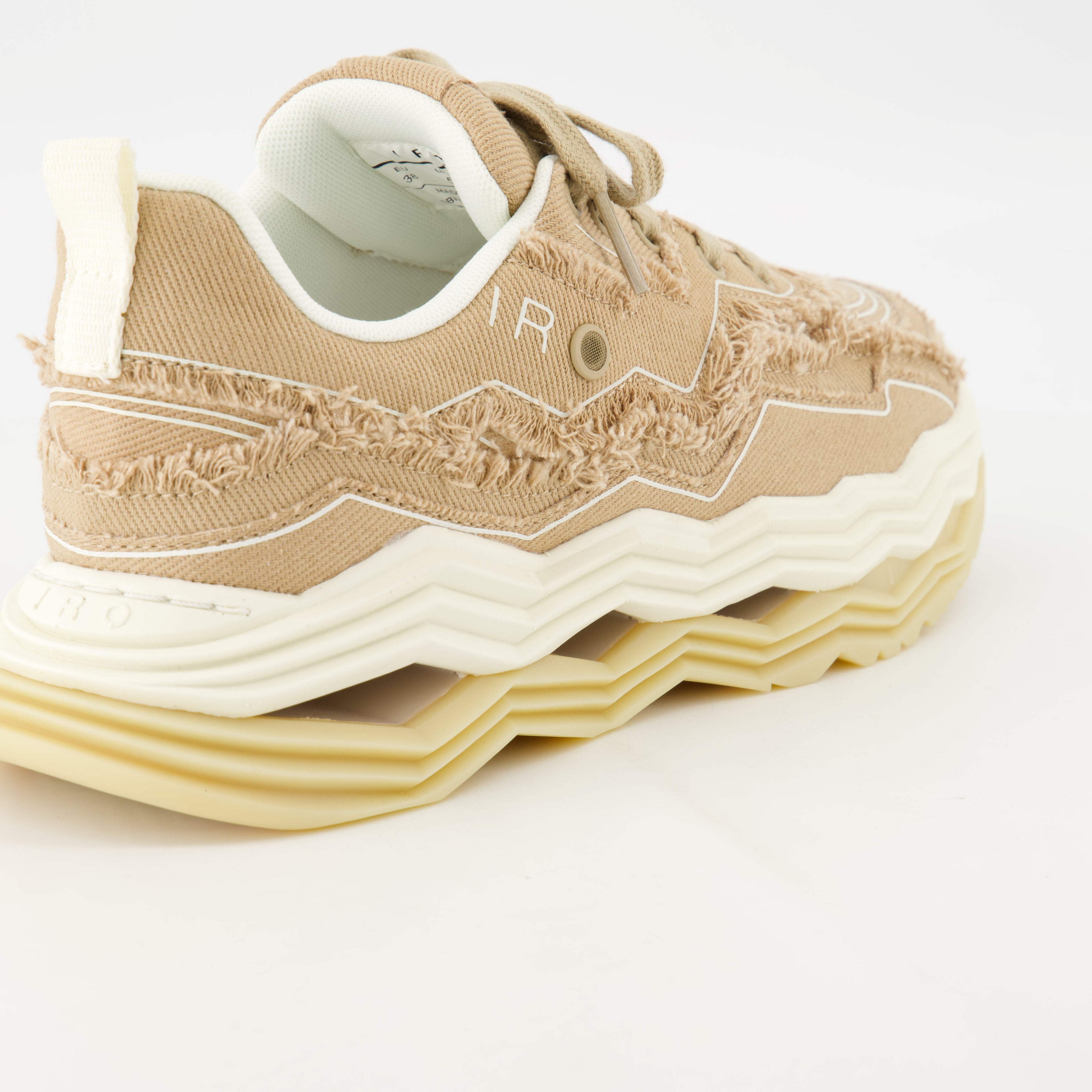Wave sneakers, canvas sneakers, Iro footwear, beige sneakers, contemporary style