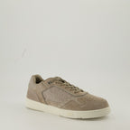 Image of Elegant Beige Sneakers by Dior for Men - Season Spring-Summer 2025 - Front Right Three-Quarter View
