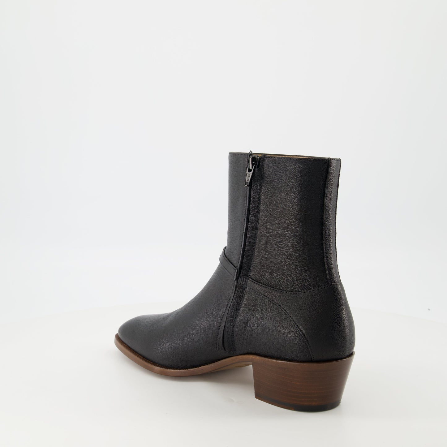 Pat Ankle Boots, Textured Leather, Pointed Toe Boots, Adjustable Ankle Strap, Valentino Garavani