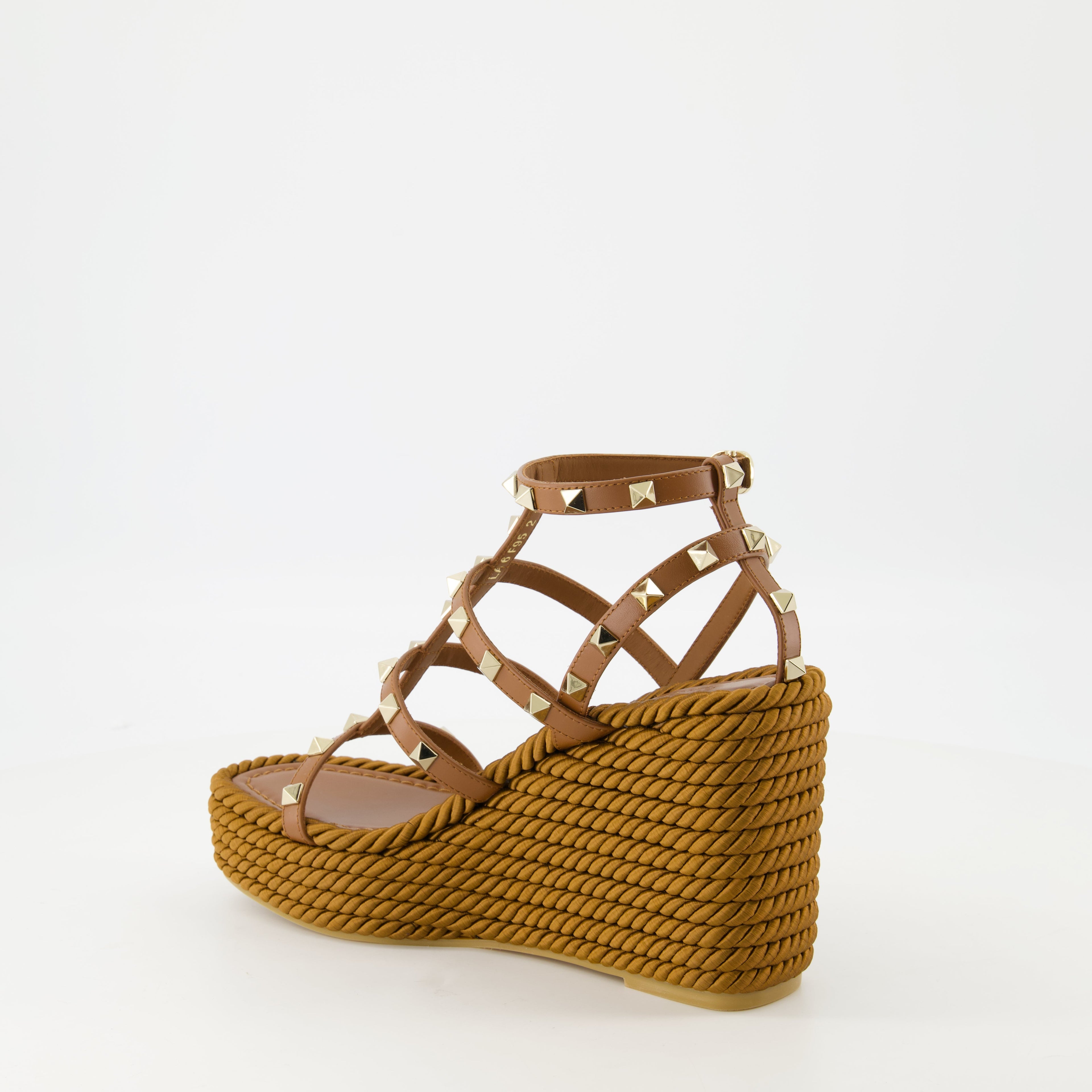 Rockstud sandals, leather wedges, Valentino Garavani shoes, adjustable ankle strap sandals, spring summer footwear