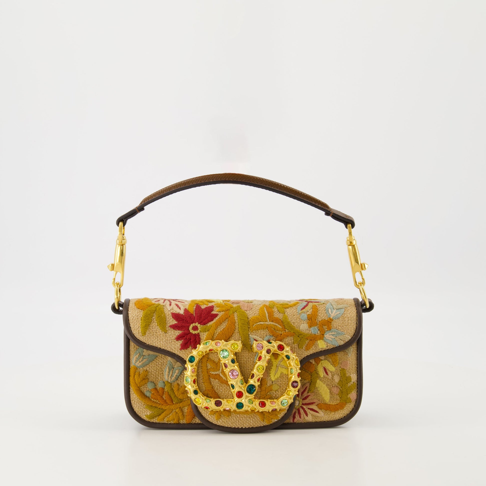 Sac Locò, VLogo Bijou, Floral Embroidery, Swarovski VLogo, Valentino Garavani