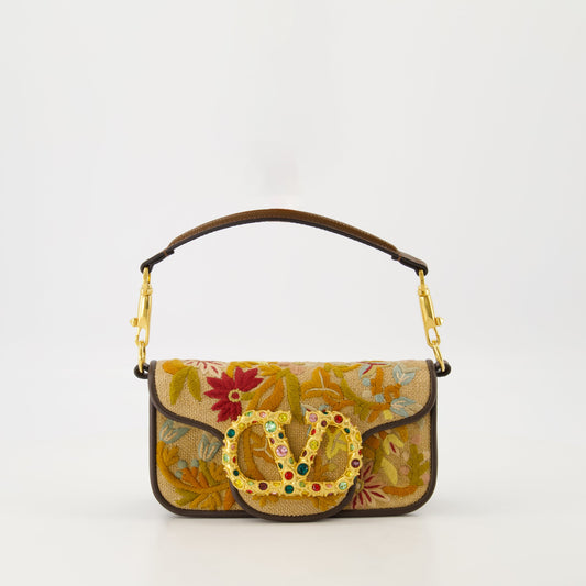 Sac Locò, VLogo Bijou, Floral Embroidery, Swarovski VLogo, Valentino Garavani