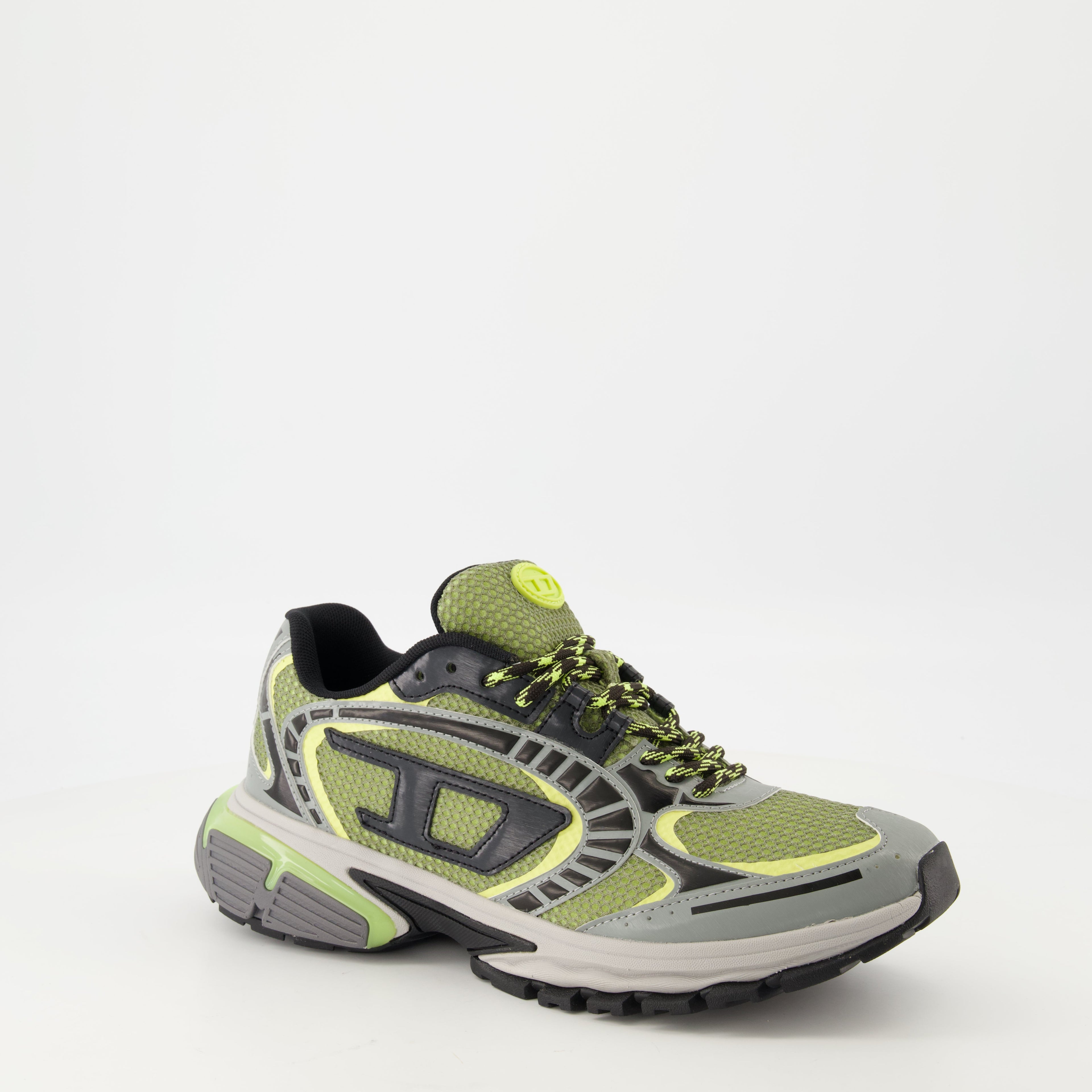 ディーゼルの男性用S-Pro-V-Denseグリーン-グレーのスニーカーの画像 - シーズン春夏2025 - ペアの上からの図